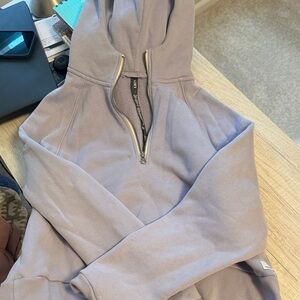 Vuori Lavender Half-Zip Hooded Sweatshirt